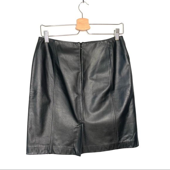 Loft | Black Leather Skirt - Picture 2 of 6